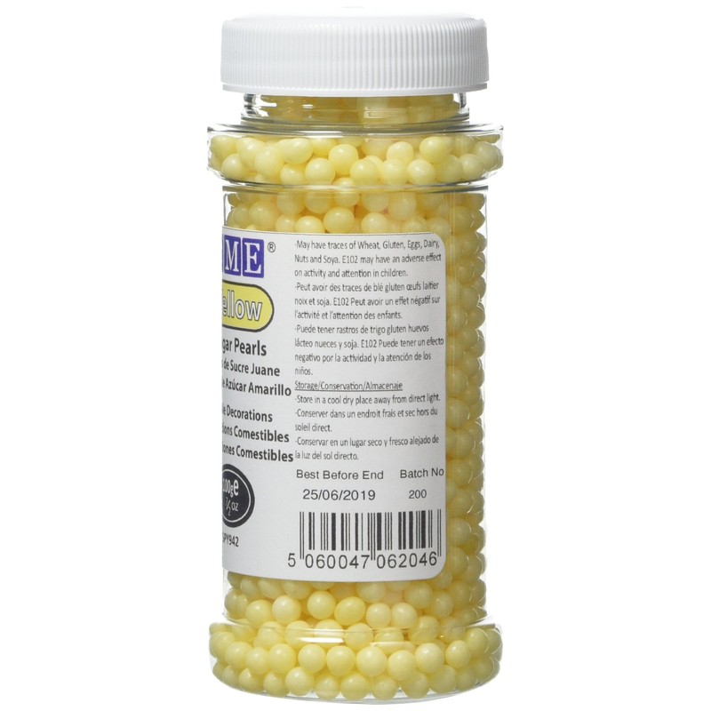 PME Sugar Pearls Yellow 100 g