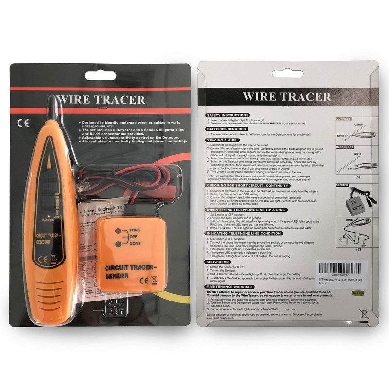 PTE™ Wire Tracer & Circuit Tester -Tone Generator & Probe