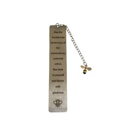 ZOLIVIE Bee Bookmark-Inspirational and Motivational Accessory for Book Lovers-Inspiring Idea for Birthday Graduation Christmas