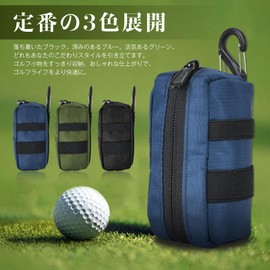 Golf Ball Box, Ball Bag with Carabiner, Easy to Put In, Not Easy to Fall Off, Perfect for Men and Women, Beginner! Lightweight and Practical Golf Bag Set - 1680D Nylon (Black)