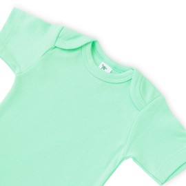 Laughing Giraffe Baby Blank Short Sleeve Unisex One Piece Bodysuit (3-6 Months, Mint)