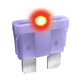 CARAX Glow Fuse – Premium Fuse Standard/Regular Blade ATC/ATO/ATS – 3A Kit 1 pcs – Glow When Blown LED Automotive Fuse – Smart Auto Glow Fuse Easy Identification – 1 pcs.