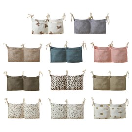 CHENGBEI Bedside Hanging Bags Milk Bottle Bib-Storage Bag Crib Organizer Bag Baby Nappy-Bag Dormitory Bed-Bunk Organizing Bag Nappy-bags Organizer, little bear