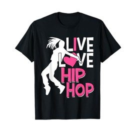 I Love Hip Hop Dance - Pink Heart & Hip Hop Dancer T-Shirt