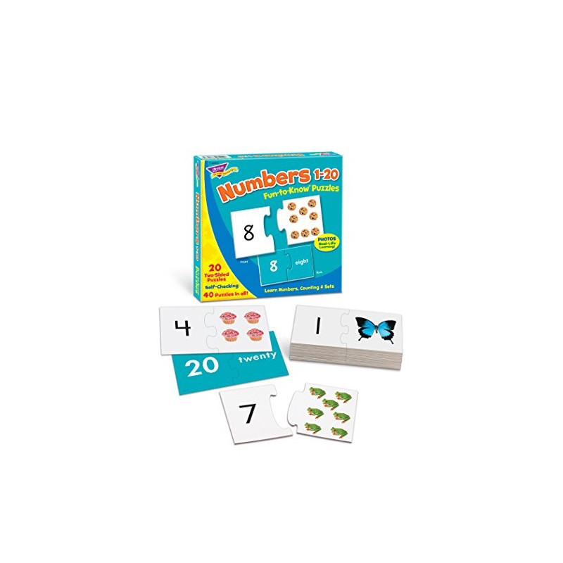 TREND ENTERPRISES, INC. Fun-to-Know® Puzzles: Numbers 1â€“20, multicolor