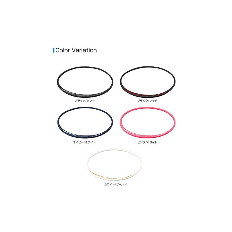 ファイテン(phiten) ネックレス RAKUWA ネックS スラッシュラインラメタイプ ネイビー/ホワイト 50cm