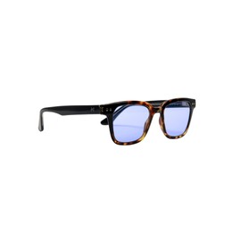 Havana turtle opaque sunglasses men and women with elegant design, ideal for every occasion. Sunglasses UV protection. Light blue lens cool glasses