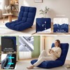 Folding Floor Chair 14-Position Cushioned Adjustable Floor Lazy Sofa Chair