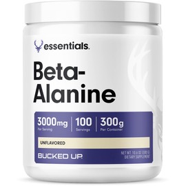 Bucked Up Beta Alanine 300mg Powder, Non-GMO, Gluten-Free, Unflavored (100 Servings)