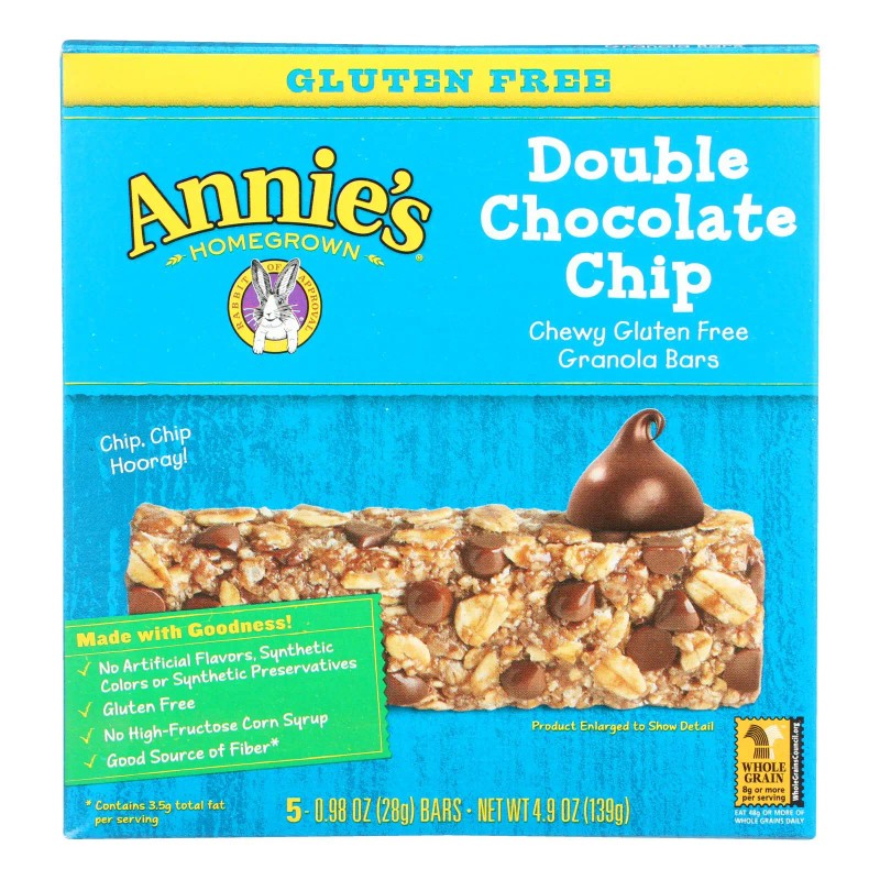 UD_Annie's Homegrown Gluten-Free Double Chocolate Chip Granola Bars 4.9 oz