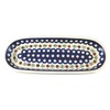 Polnische Keramik Schlank oval Baguette, Cracker, Olive Tablett; 27,9 x