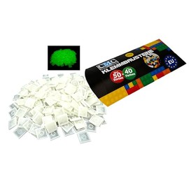 250 x Clamping Blocks Tiles Building Blocks 2 x 2 Nubs Compatible Free Choice of Colours (200 - Glow in The Dark)