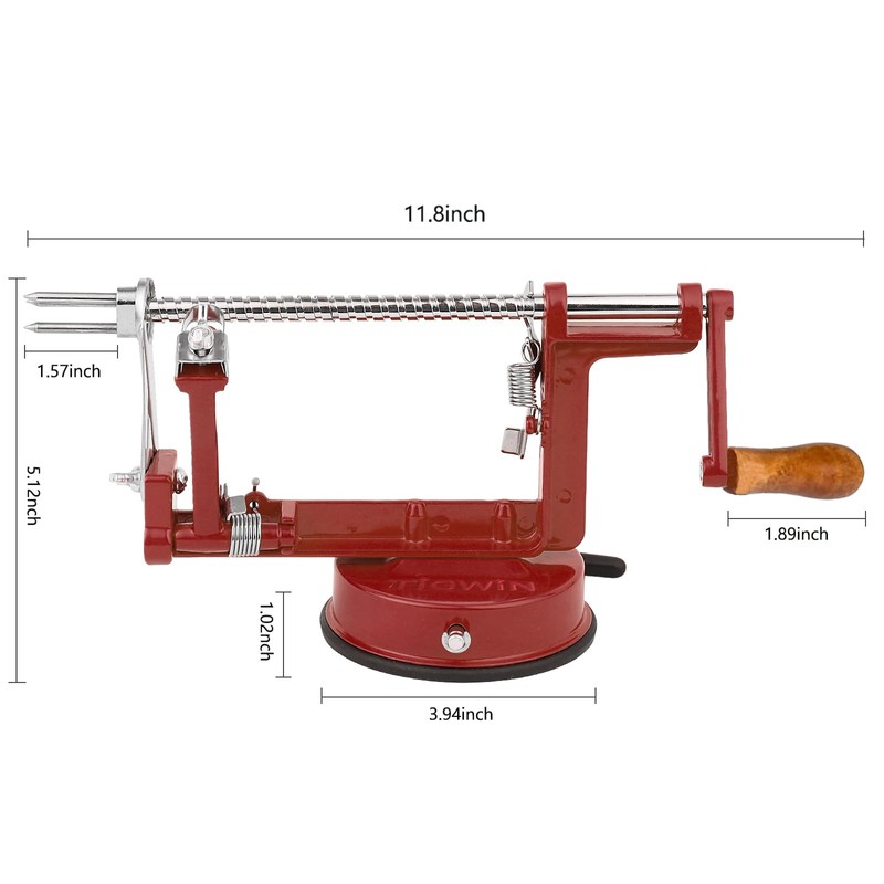 Apple Peeler Corer, Long lasting Chrome Cast Magnesium Alloy Apple