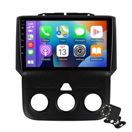 9 Inch IPS Touchscreen Android 13 Car Stereo for Dodge RAM 1500 2500 3500 2013-2018 with Wireless CarPlay & Android Auto 2+32GB Car Radio, Support WiFi6, Bluetooth 5.4, FM, Backup Camera (Manual AC)