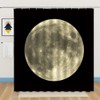 WUASDCS Full Moon Shower Curtain Mysterious Gray Planet Black Background
