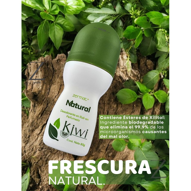 ZFC Desodorante Natural en Roll-On Kiwi – Protección Duradera y