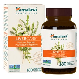 Himalaya Herbal Healthcare Himalaya LiverCare for Liver Support, 180 Vegetarian Capsules, Non-GMO, Gluten Free Supplement, 375 mg, 3 Month Supply
