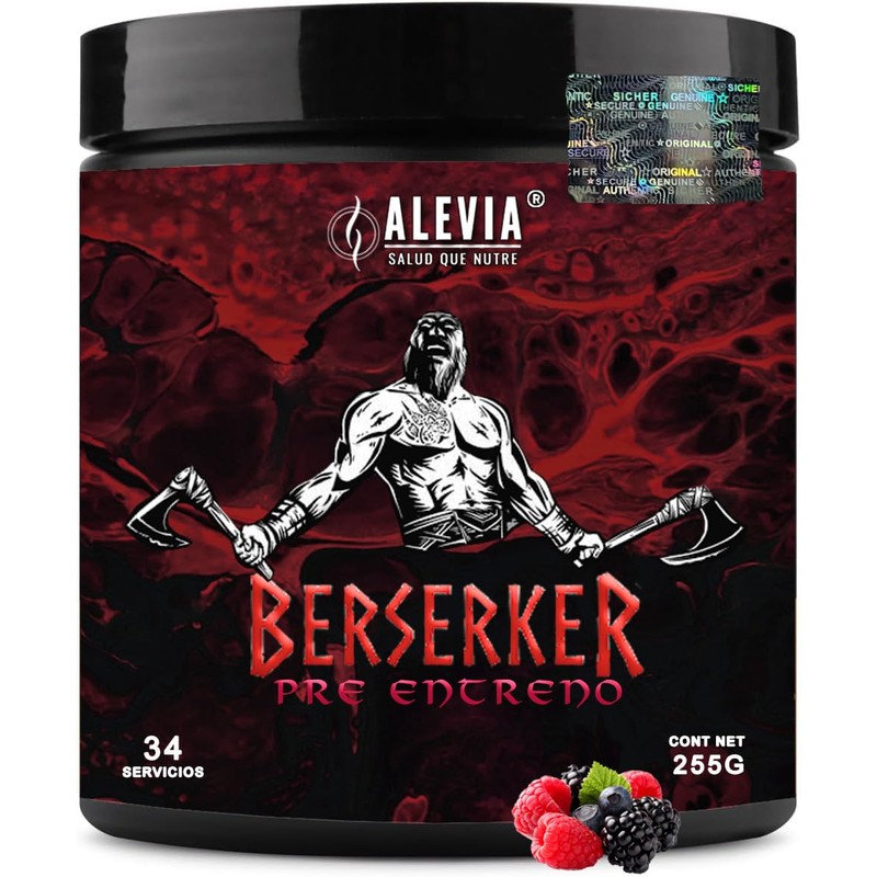 BERSERKER Pre Entreno Extreme | 34 Servicios | Con Citrulina,