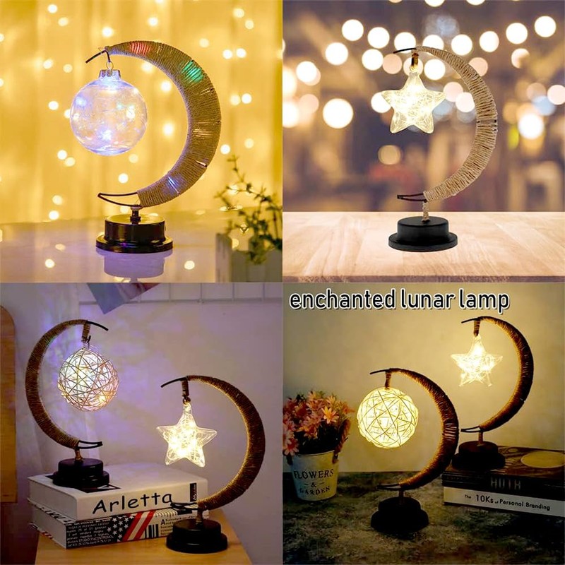 Betterlifewj Magic Moon Lamp - Night Light. Hanging Half Moon