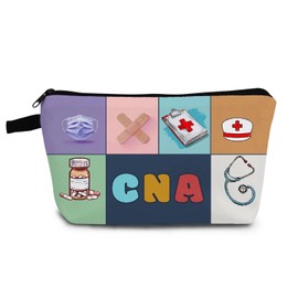 YULUENZE CNA Present CNA Cosmetic Bag Certified Nursing Assitant Organizer Bag with Zipper Graduation Present for Certified Nurses Women