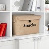 Snack Storage Baskets Bins with Lids for Pantry Shelves, 2