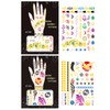 Wrapables Trendy Temporary Metallic Hand Tattoos, Floral and Eagle