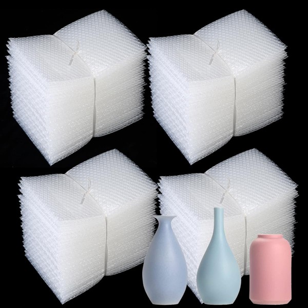 AYSUM 200pcs Bubble Pouches Bags 5"x6" Bubble Out Bags,Clear Small