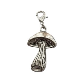 2 Pcs Cute Mushroom Clip on Charm Plant Jewelry for Diy Lover Pendant for Bracelet