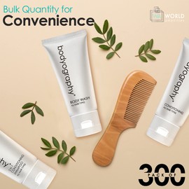 World Amenities - Bodyography blanc- Bulk Body Wash | 300 Count, 1.4oz | Vanilla White Tea, Mini Travel Size Toiletries (100% Recyclable Tube with Flip Top Cap) Hotel Amenities.