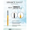 Legacy Nails Professional FRENCH BRUSH #12 WITH DOTTING TOOL -