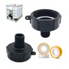 2PCS 275 330 Gallon IBC Tote Water Tank Adapter 2"NPS