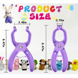 GEOCCI Safety Eye Tool Auxiliary Tool for Attaching Safety Eyes for Crocheting with 566PCS Safety Eyes and Noses for Amigurumi and Safety Eye 10-30mm Sizer Tool（Purple）