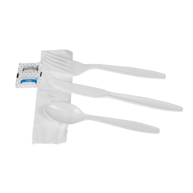 Karat U2204W PS Cutlery Kits Salt & Pepper - White