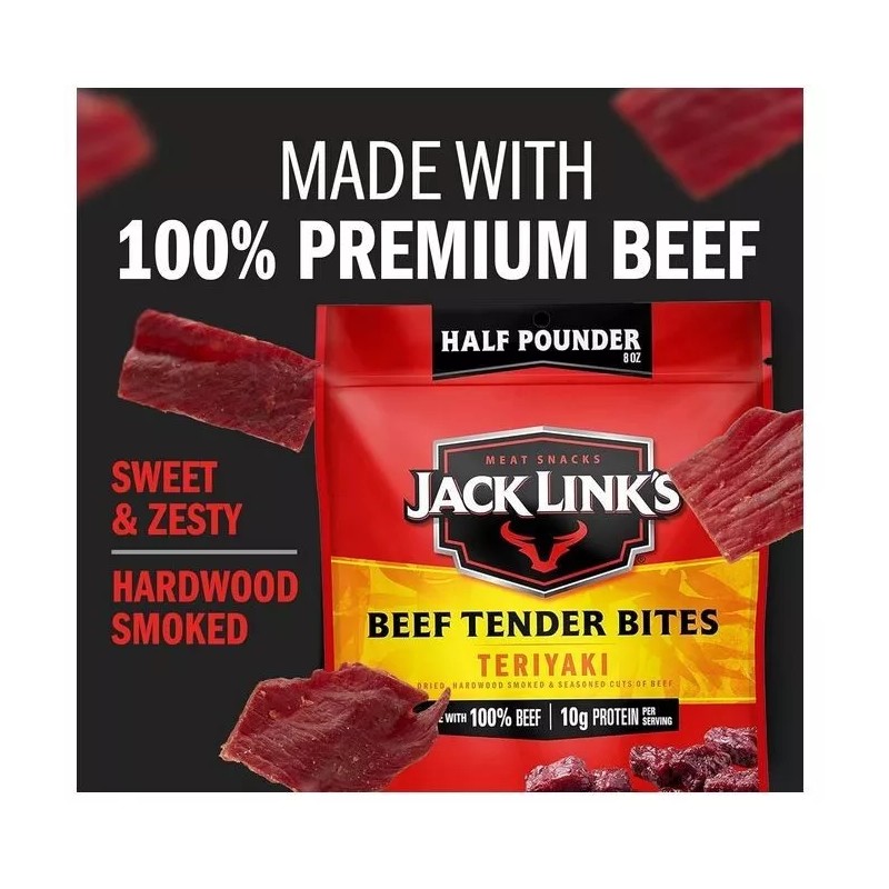 Jack Link's Beef Tender Bites, Teriyaki, Half Pounder Bag -