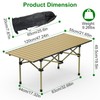 Folding Camping Table, Lightweight Outdoor Beach Table, Portable Roll Up