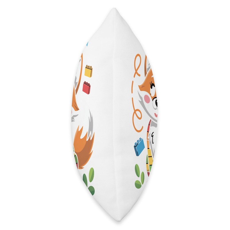 Rainbow Fox Playful Cubes Fun Time Throw Pillow