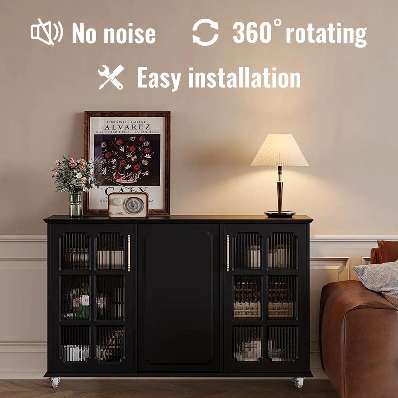 HOLKIE Castor Wheels 50mm Castors for Furniture with Safety Brake