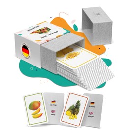 MASCHKY Lernkarten Kinder – Hochwertige Bilderkarten - Sprachförderung - Montessori - Stabile & Dicke Bildkarten - Logopädie Spiele - Zweisprachig - Tolle Geschenkidee…