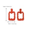 Clearine Rectangle Earrings Large Metal Fashion Dangle Earrings for Women
