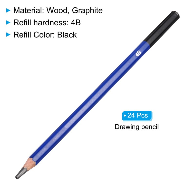 PATIKIL 4B Drawing Pencils for Sketching, 24PCS Sketch Pencils for