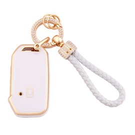 EKALA for Kia Key Fob Cover 5 Buttons Soft TPU Full Covers Protection Keys Shells Keychains Fit for Kia Cerato Ceed Forte NIRO Seltos Sorento Sportage Soul Telluride Smart Key Fob Case Protector(Ki)