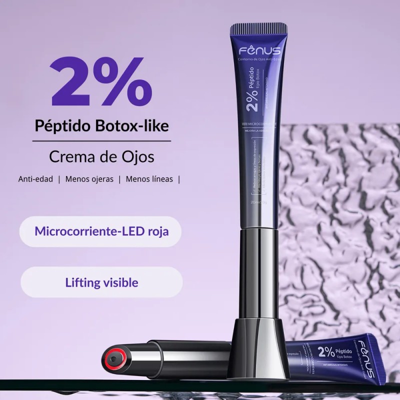 Crema Contorno Ojos Microcorriente| Péptido| Cafeína 20ml