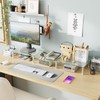 Simple Trending Dual Monitor Stand Riser, Computer Office Desktop Organizer