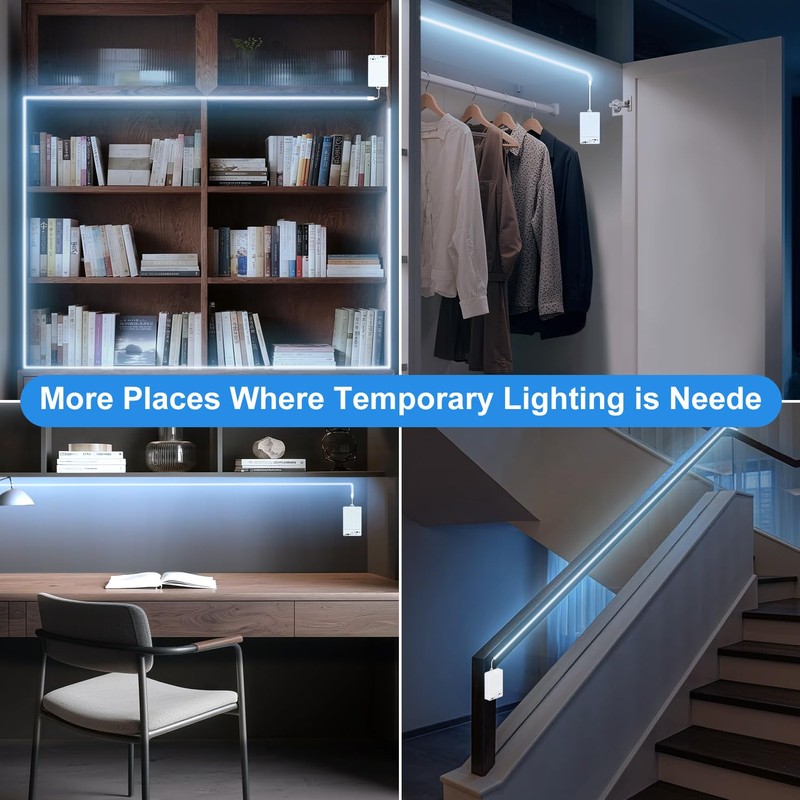 OMIKA COB Motion Sensor Stair Strip Lights,6.56ft 640LEDs Closet Lights,