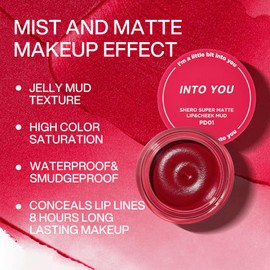 INTO YOU Matte Liquid Lipstick for Women, Canned Long Lasting Red Lipstick Waterproof with Lip Brush, No Transfer, High Pigmented with Lightweight Lip Mud Texture(PD01)