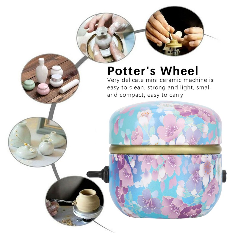 Mini Pottery Wheel Machine Children Small DIY HandMade Clay Craft