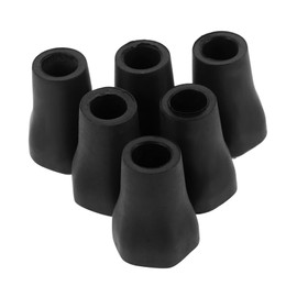 Totority 6pcs Nonskid Plastic Tips for Climbing Cane Foot Cover Durable Walking Pole Parts for Enhanced Stability Any Surface Easy Installation Black