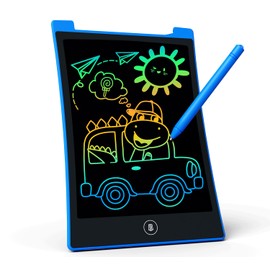 KOKODI Kids Toys LCD Writing Tablet, Colorful Toddler Drawing Pad Doodle Board Erasable, Educational Learning Toys Birthday Gifts for Girls Boys Age 3 4 5 6 7 8 Kids Road Trip Essentials（Blue）