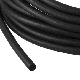 Kingdder 25ft Epdm Foam Rubber Weather Stripping Round Rubber Tubing Seal Closed Cell Solid Foam Tubing Strip Black O Type Weather Stripping Door Window Seal for Cars Trucks Rvs Boats(10 mm)