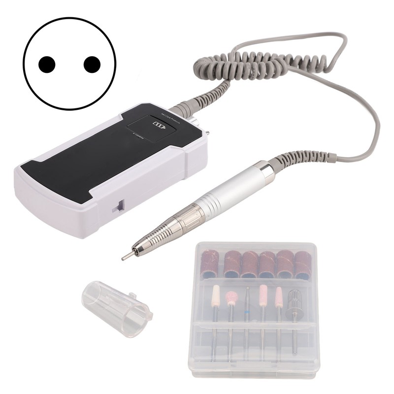 Black Rechargeable Electric Nail Drill Portable Nail Polish Machine Electric